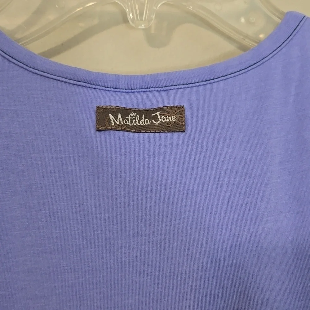 Matilda Jane Paint By Numbers Purple and Floral Sleeveless Top Size 10 - Picture 6 of 8